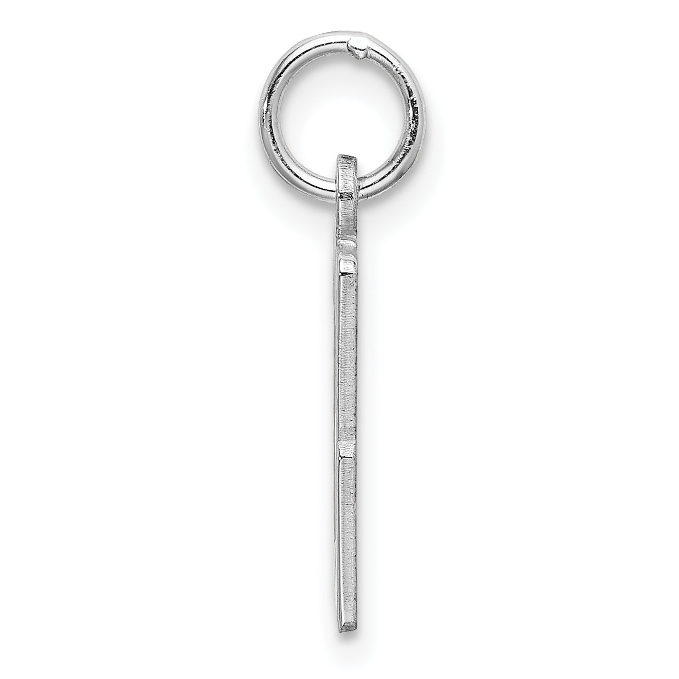 Sterling Silver Rhodium-plated Small Elongated Pol Number 33 Charm