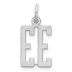 Sterling Silver Rhodium-plated Small Elongated Pol Number 33 Charm