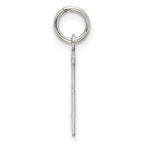 Sterling Silver Rhodium-plated Small Elongated Pol Number 35 Charm