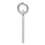 Sterling Silver Rhodium-plated Small Elongated Pol Number 37 Charm