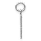 Sterling Silver Rhodium-plated Small Elongated Pol Number 38 Charm