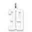 Sterling Silver/Rhodium-plated Elongated Number 39 Charm