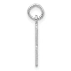 Sterling Silver Rhodium-plated Small Elongated Pol Number 43 Charm