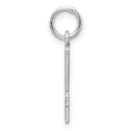 Sterling Silver Rhodium-plated Small Elongated Pol Number 44 Charm