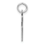 Sterling Silver Rhodium-plated Small Elongated Pol Number 46 Charm