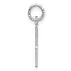 Sterling Silver Rhodium-plated Small Elongated Pol Number 48 Charm