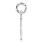 Sterling Silver Rhodium-plated Small Elongated Pol Number 55 Charm