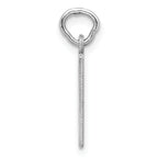 Sterling Silver Rhodium-plated Small Elongated Pol Number 59 Charm
