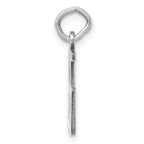 Sterling Silver Rhodium-plated Small Elongated Pol Number 65 Charm