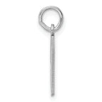 Sterling Silver Rhodium-plated Small Elongated Pol Number 67 Charm