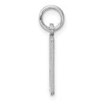 Sterling Silver Rhodium-plated Small Elongated Pol Number 79 Charm