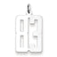 Sterling Silver/Rhodium-plated Elongated Number 83 Charm