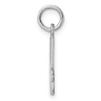 Sterling Silver Rhodium-plated Small Elongated Pol Number 84 Charm