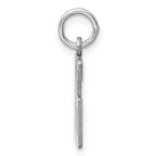 Sterling Silver Rhodium-plated Small Elongated Pol Number 86 Charm