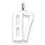 Sterling Silver/Rhodium-plated Elongated Number 87 Charm
