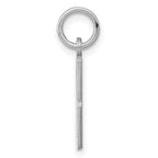 Sterling Silver/Rhodium-plated Elongated Number 88 Charm