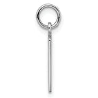 Sterling Silver Rhodium-plated Small Elongated Pol Number 90 Charm