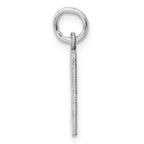 Sterling Silver Rhodium-plated Small Elongated Pol Number 93 Charm