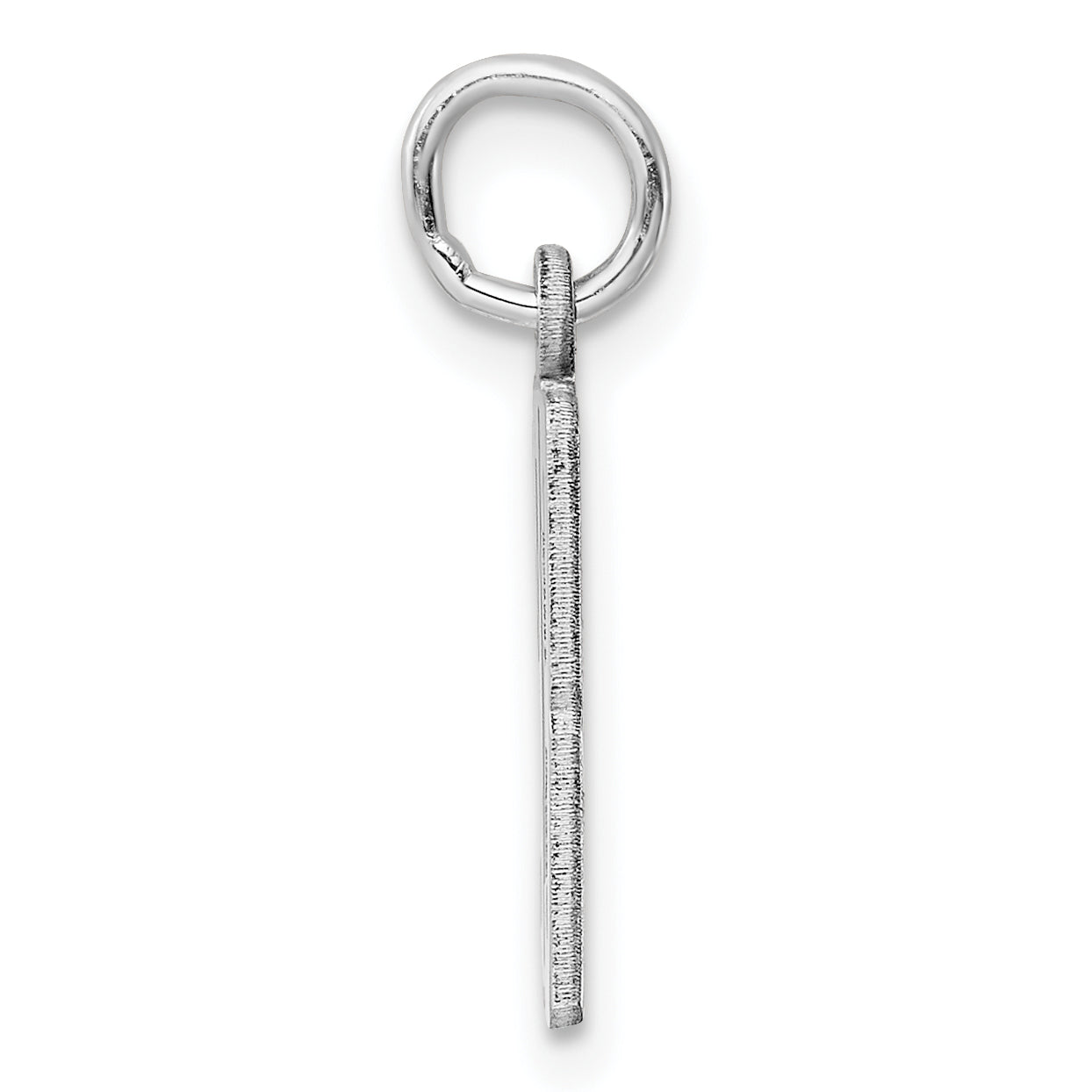 Sterling Silver Rhodium-plated Small Elongated Pol Number 93 Charm