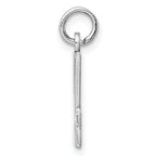 Sterling Silver Rhodium-plated Small Elongated Pol Number 94 Charm