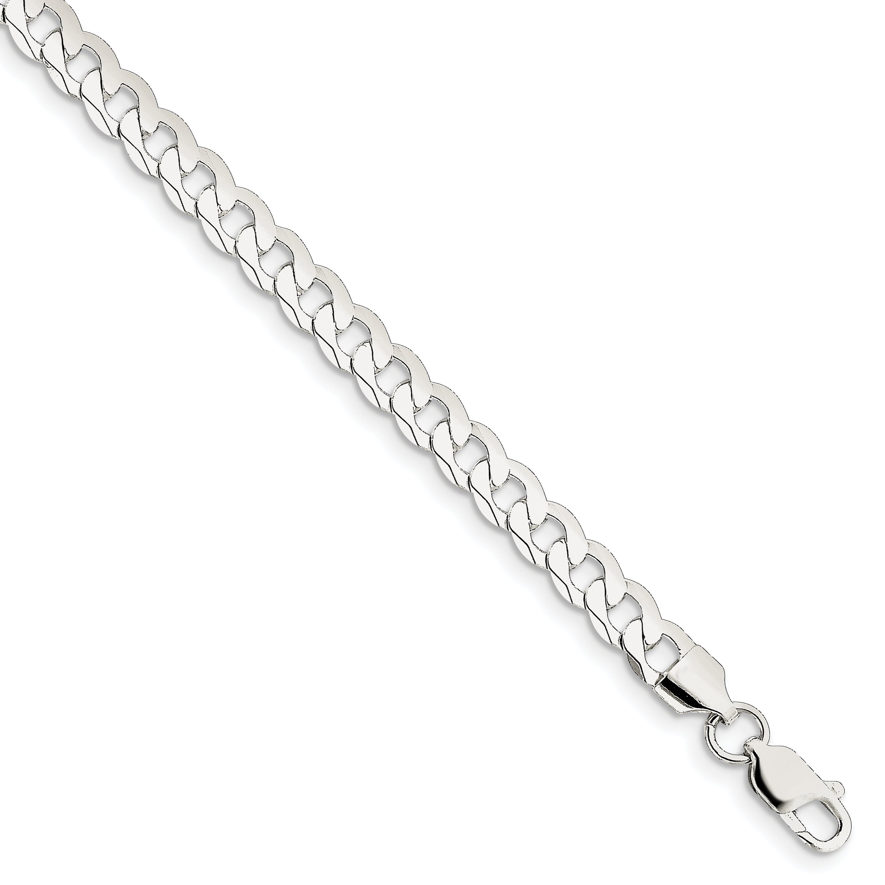 Sterling Silver 6.0mm Beveled Curb Chain Main image