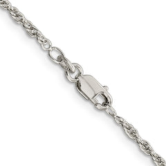 Sterling Silver 925 Polished Rope Chain Necklace for Women Elegant Design