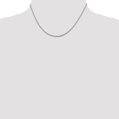 Sterling Silver 925 Polished Rope Chain Necklace for Women Elegant Design