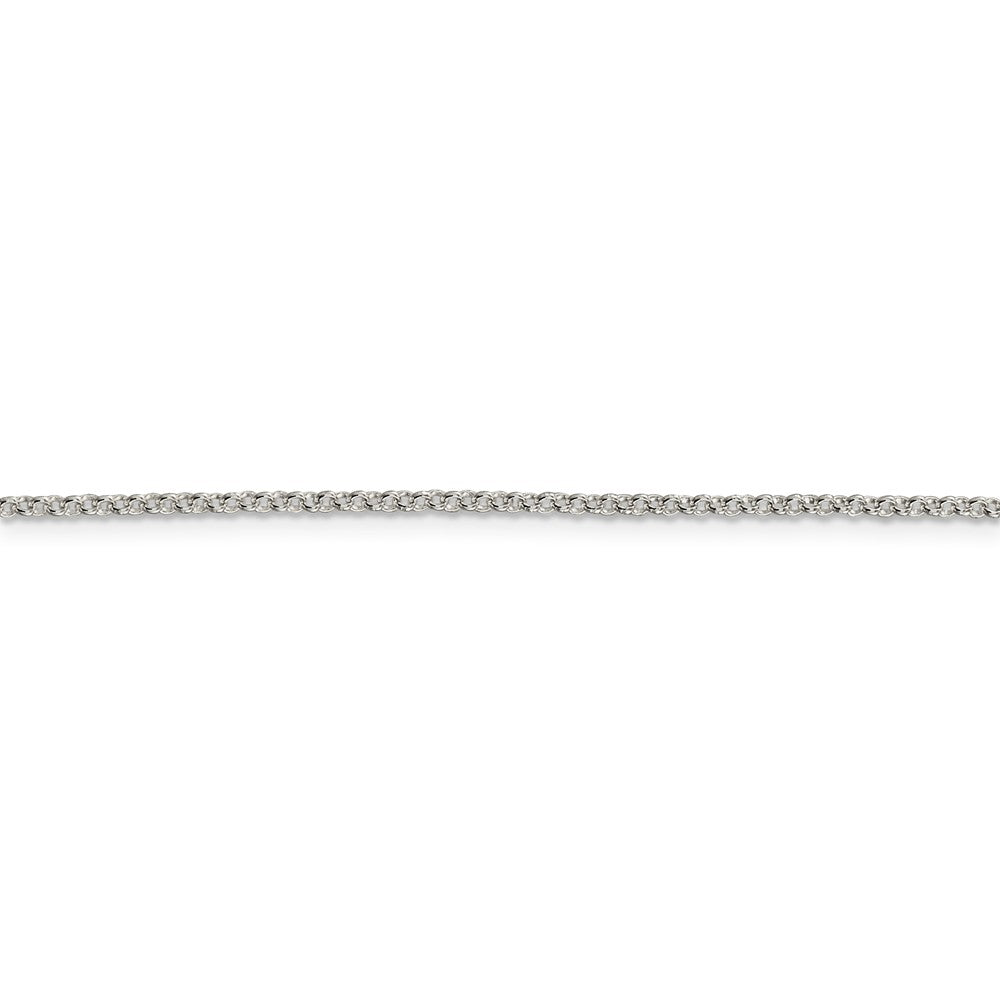 Sophia Jewelers Sterling Silver 18" Polished Rolo Chain Necklace