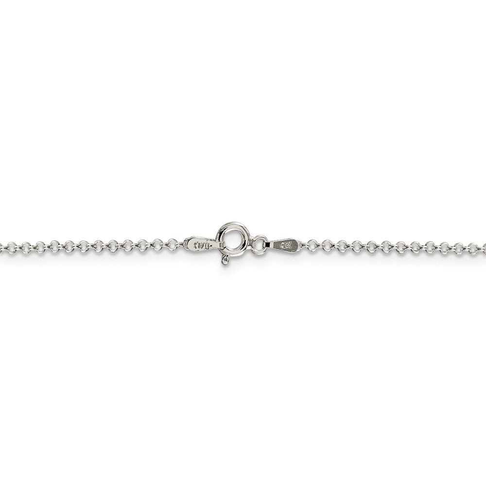 Sophia Jewelers Sterling Silver 18" Polished Rolo Chain Necklace