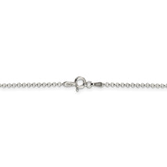 Sophia Jewelers Sterling Silver 18" Polished Rolo Chain Necklace