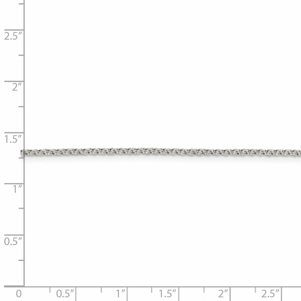 Sophia Jewelers Sterling Silver 18" Polished Rolo Chain Necklace