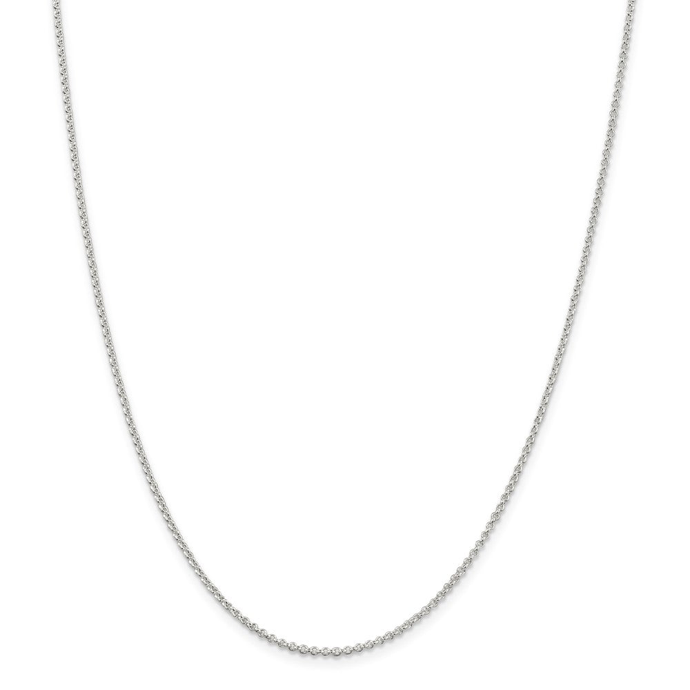 Sophia Jewelers Sterling Silver 18" Polished Rolo Chain Necklace