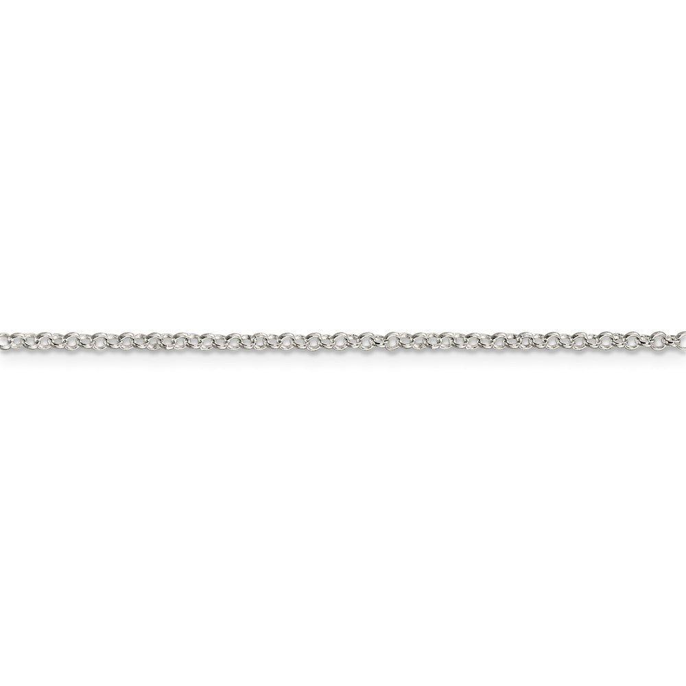 Sophia Jewelers Sterling Silver 925 Polished Rolo Chain Necklace 18" - 18