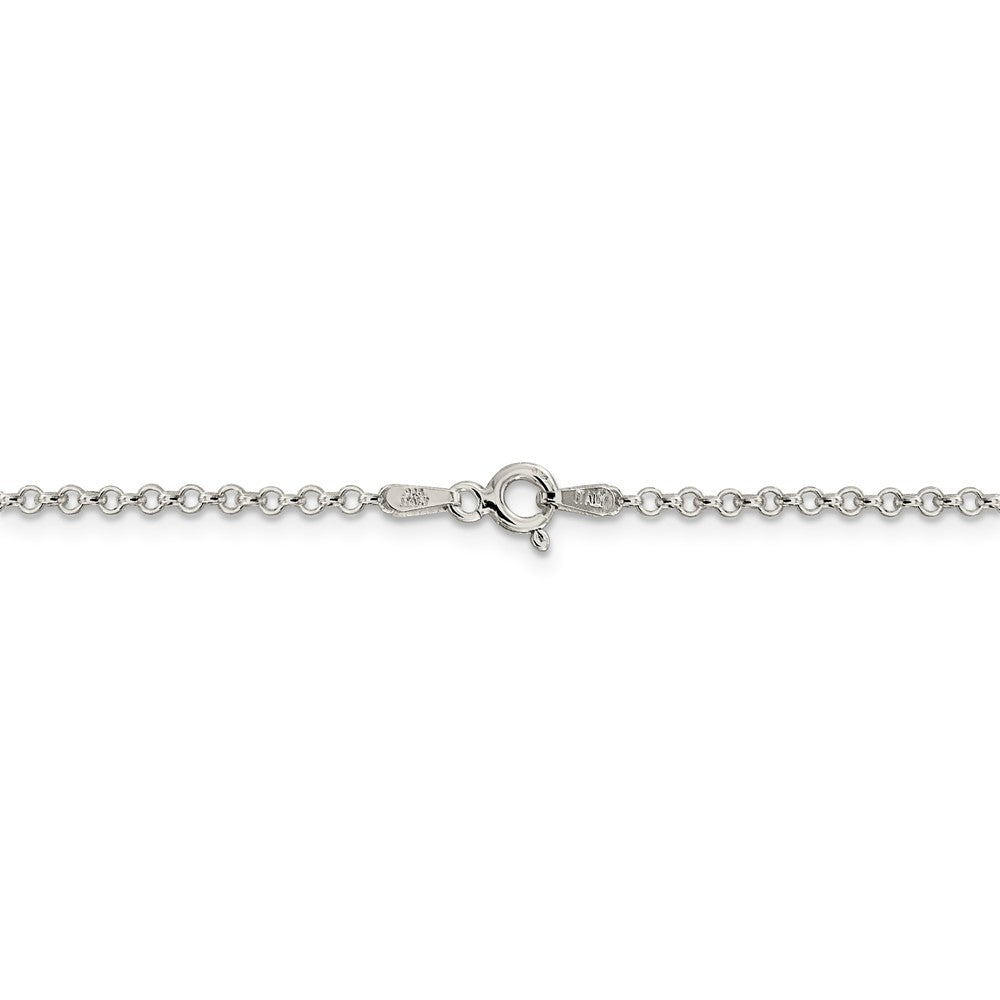 Sophia Jewelers Sterling Silver 925 Polished Rolo Chain Necklace 18" - 18