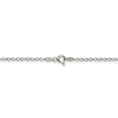 Sophia Jewelers Sterling Silver 925 Polished Rolo Chain Necklace 18" - 18