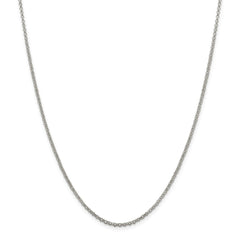 Sophia Jewelers Sterling Silver 925 Polished Rolo Chain Necklace 18" - 18