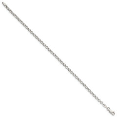 Sterling Silver 3mm Semi-solid Rolo Chain - 7