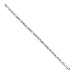 Sterling Silver 4.25mm Semi-solid Rolo Chain - 7