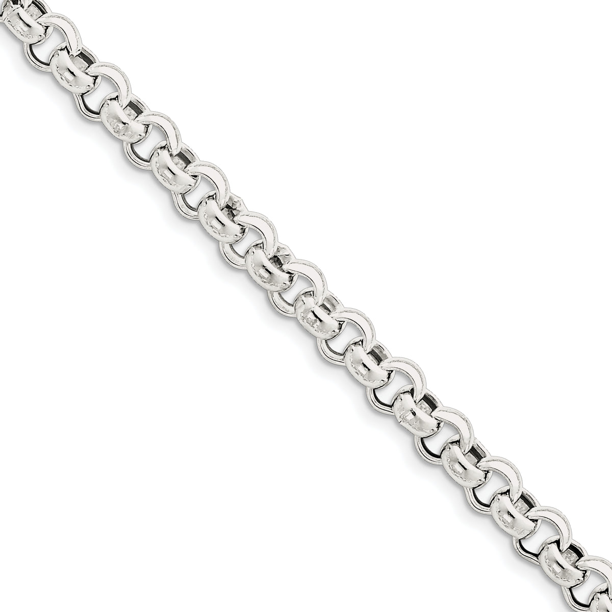 Sterling Silver 7.75mm Rolo Chain