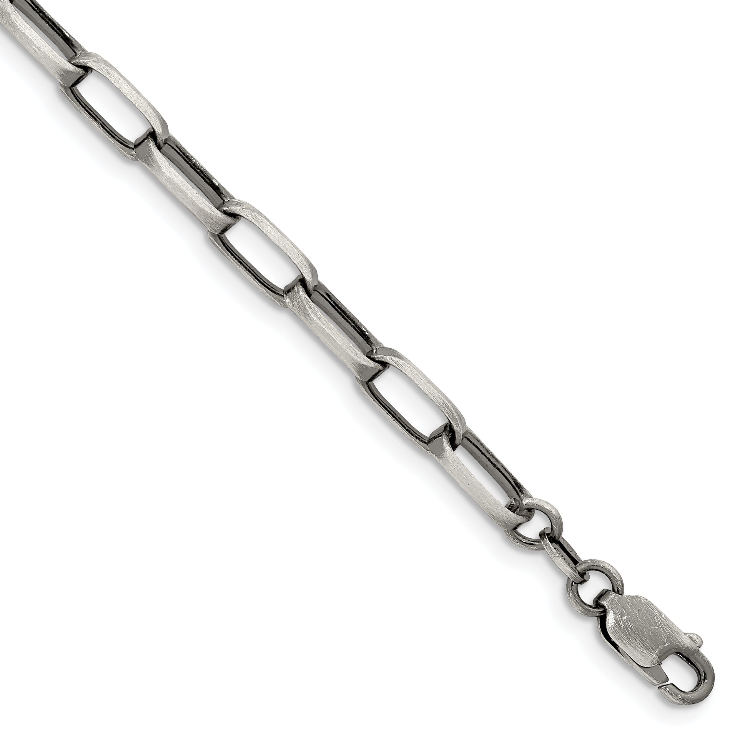 Sterling Silver Antiqued 4.8mm Elongated Open Link Chain Main image