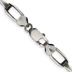 Sterling Silver 925 Men's Antiqued Open Link Chain Necklace 20