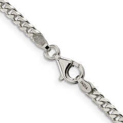 Sterling Silver 925 Women's Polished Curb Chain Necklace 18 Elegant