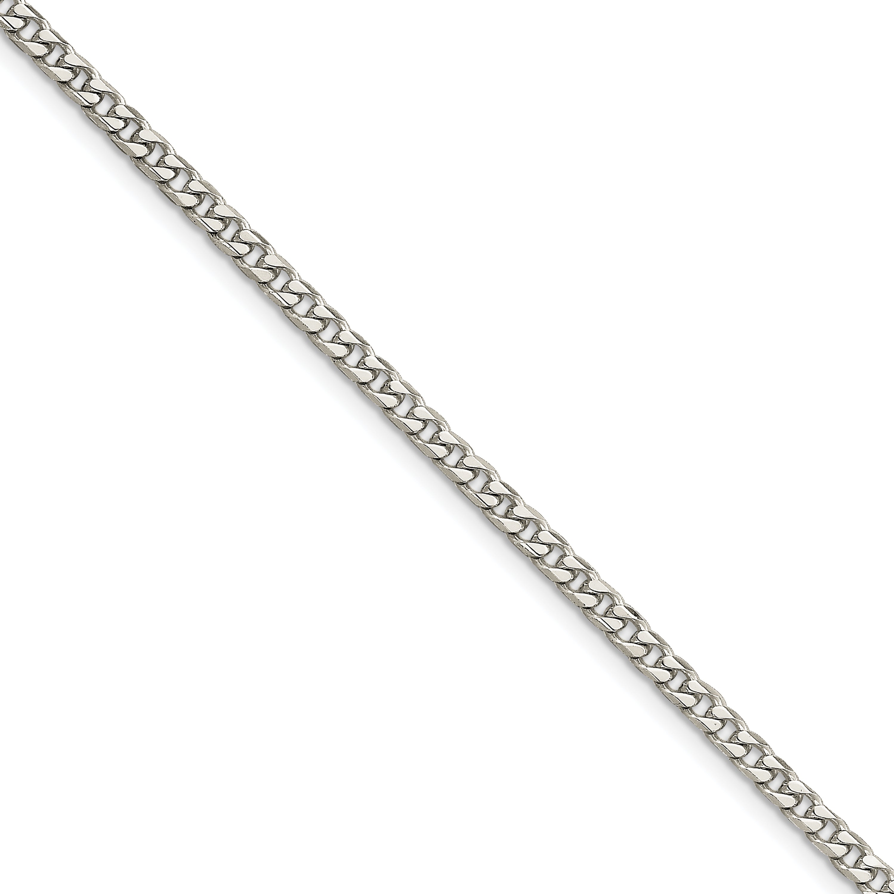 Sterling Silver Polished 3.5mm Curb Chain