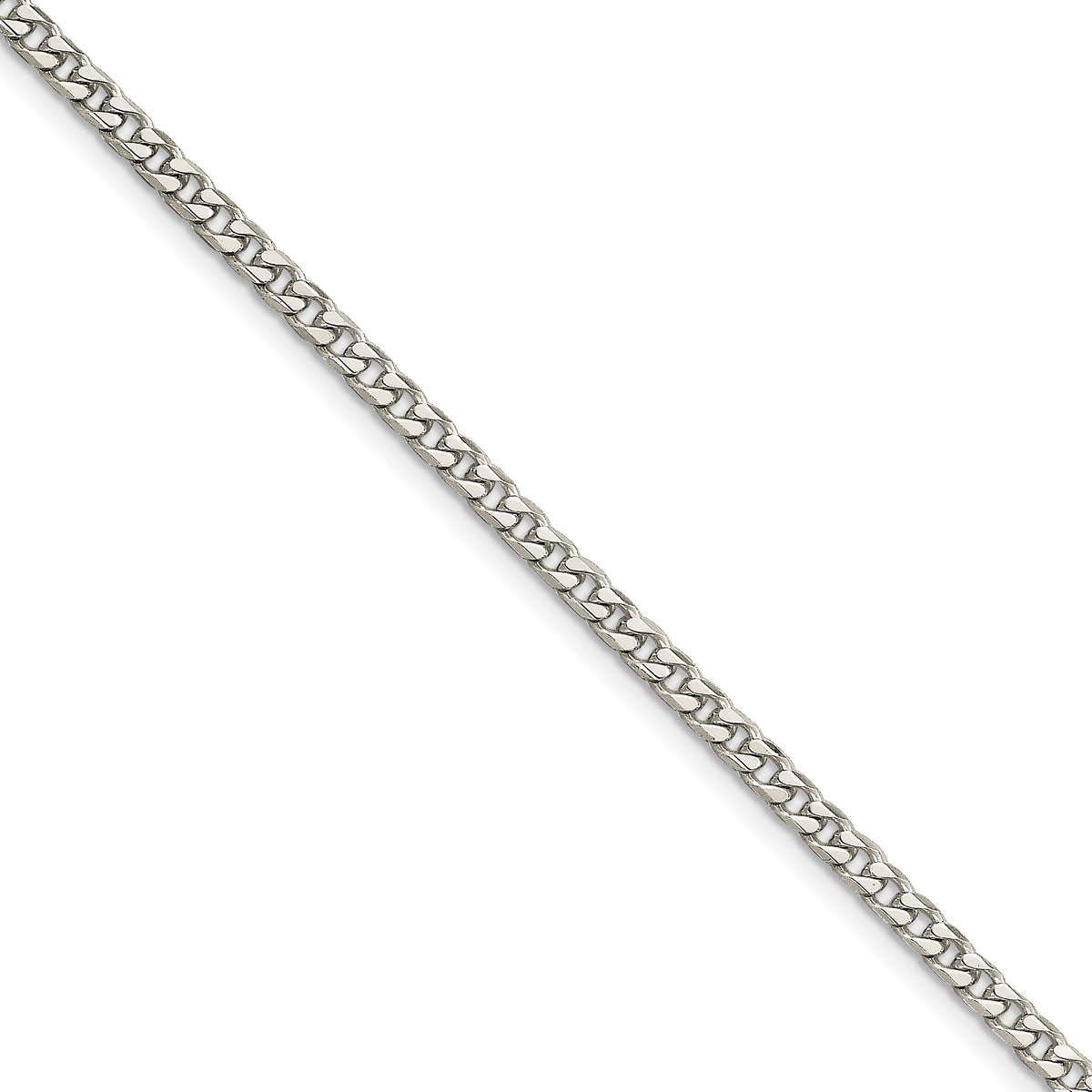 Sterling Silver Polished 3.5mm Curb Chain