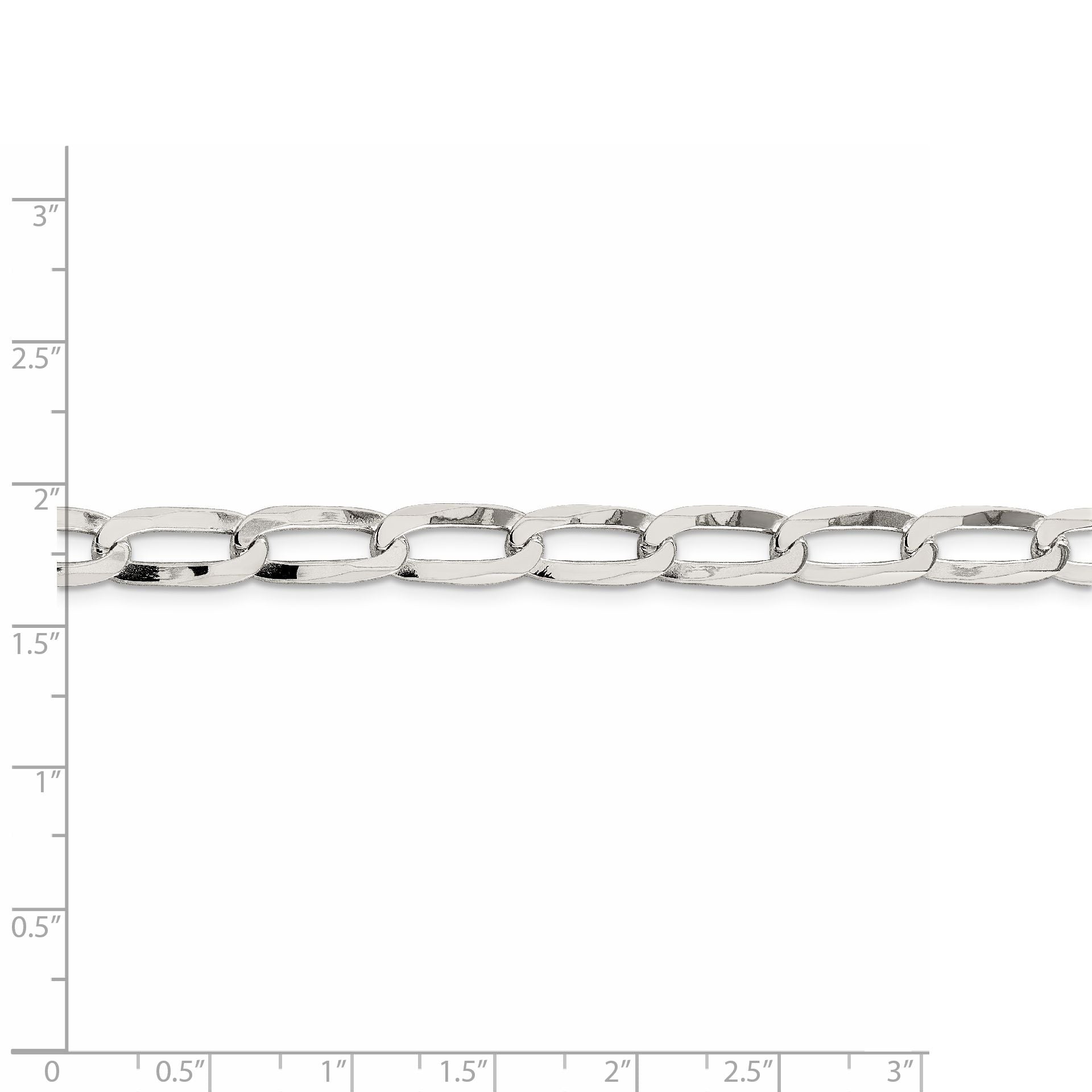 Sterling Silver 7.15mm Bracelet