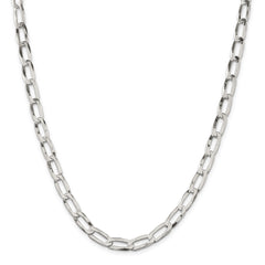 Sterling Silver 7.15mm Elongated Open Link Chain