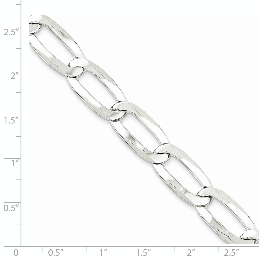 Sterling Silver 10.25mm Elongated Open Link Chain