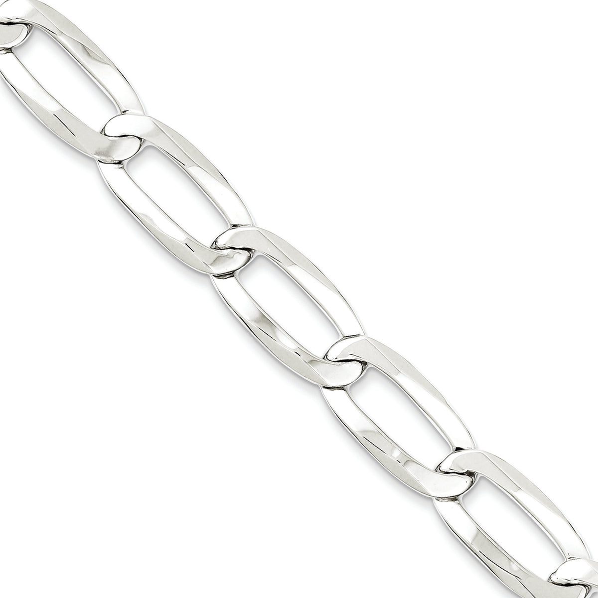 Sterling Silver 10.25mm Elongated Open Link Chain