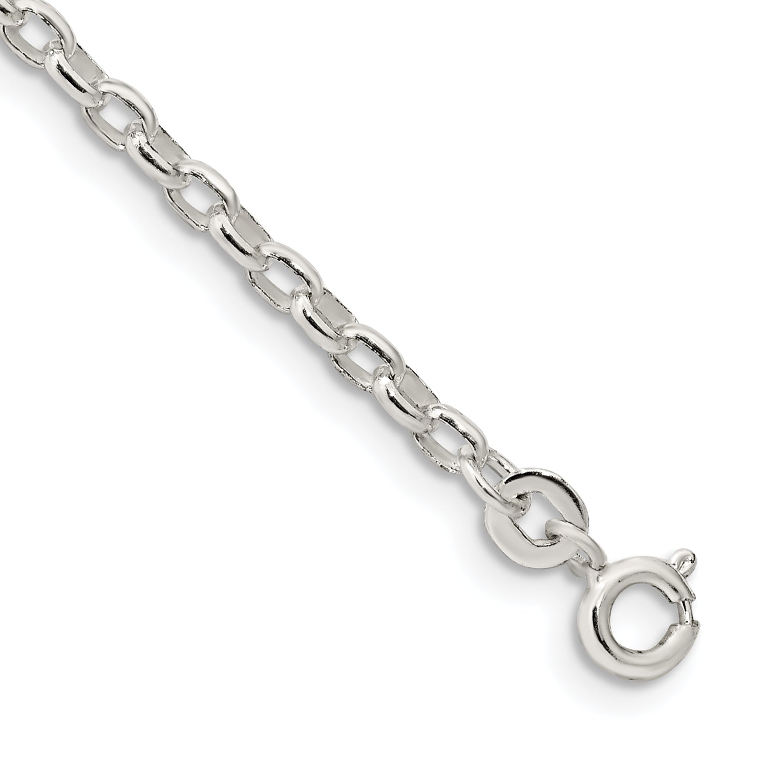 Sterling Silver 2.75mm Oval Fancy Rolo Chain