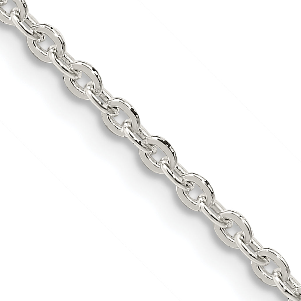 Sterling Silver 2.75mm Flat Link Cable Chain Secondary image